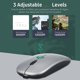 thumbnail image 5 of 2.4G Wireless Ergonomic Slim Mouse Less Noise 4 Buttons 3 Adjustable movement speed Levels Rechargeable Mouse for Laptop Computer, Silver, 5 of 5