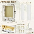thumbnail image 6 of NeoMart-11x16 Shadow Box Frame with Light, Wedding Memorial Display Case with Shelves, Drawer and Slot for Keepsakes Large Deep Shadow Box for Flowers,Wedding Gift, White, 6 of 13