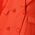 thumbnail image 4 of Aayomet Women's Blazer Suit Slim Fit Double Long Sleeve Lapel Jacket Top (Orange, XL), 4 of 5