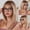 Blonde, variant on Straight Synthetic Wig with Bangs for Women, Easy Styling, Party and Costume Styling, Synthetic Fiber Construction, designed as a wearable hair styling piece for party and costume styling