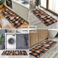 thumbnail image 6 of Orange and Black Plaid Christmas Snowflake Pattern Kitchen Rug Mat,Kitchen Runner Rugs Non Skid Washable,Decorative Kitchen Floor Mats for Kitchen,Sink,Laundry,17"x47.2", 6 of 7