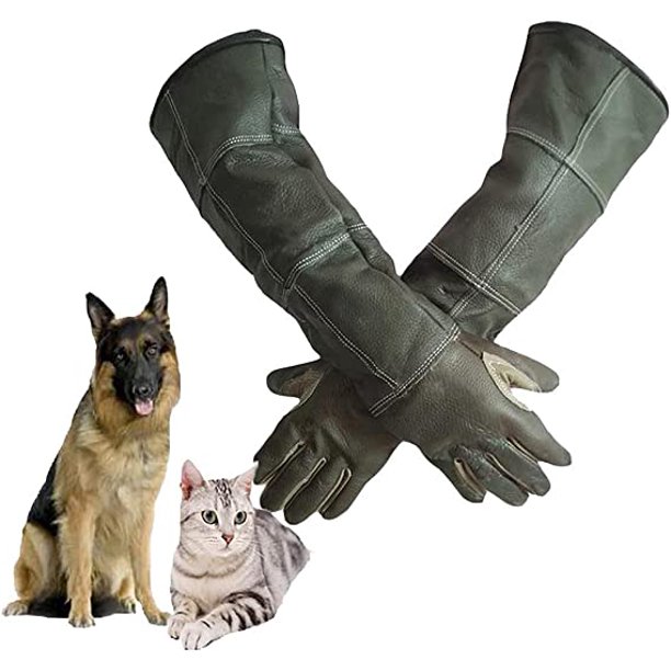 Guantes de manejo de animales para perros, gatos, pájaros, serpientes, loros, lagartos, antimordeduras/arañazos, jardinería, guantes protectores de animales salvajes ACTIVE Biensenido a ACTIVE