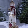 thumbnail image 4 of Clearance Event Snowman with LED Light Decor Outdoor Christmas Light Up Resin Stone Door Greeter Figurine Art Xmas Decorations for Yard Garden, 4 of 8