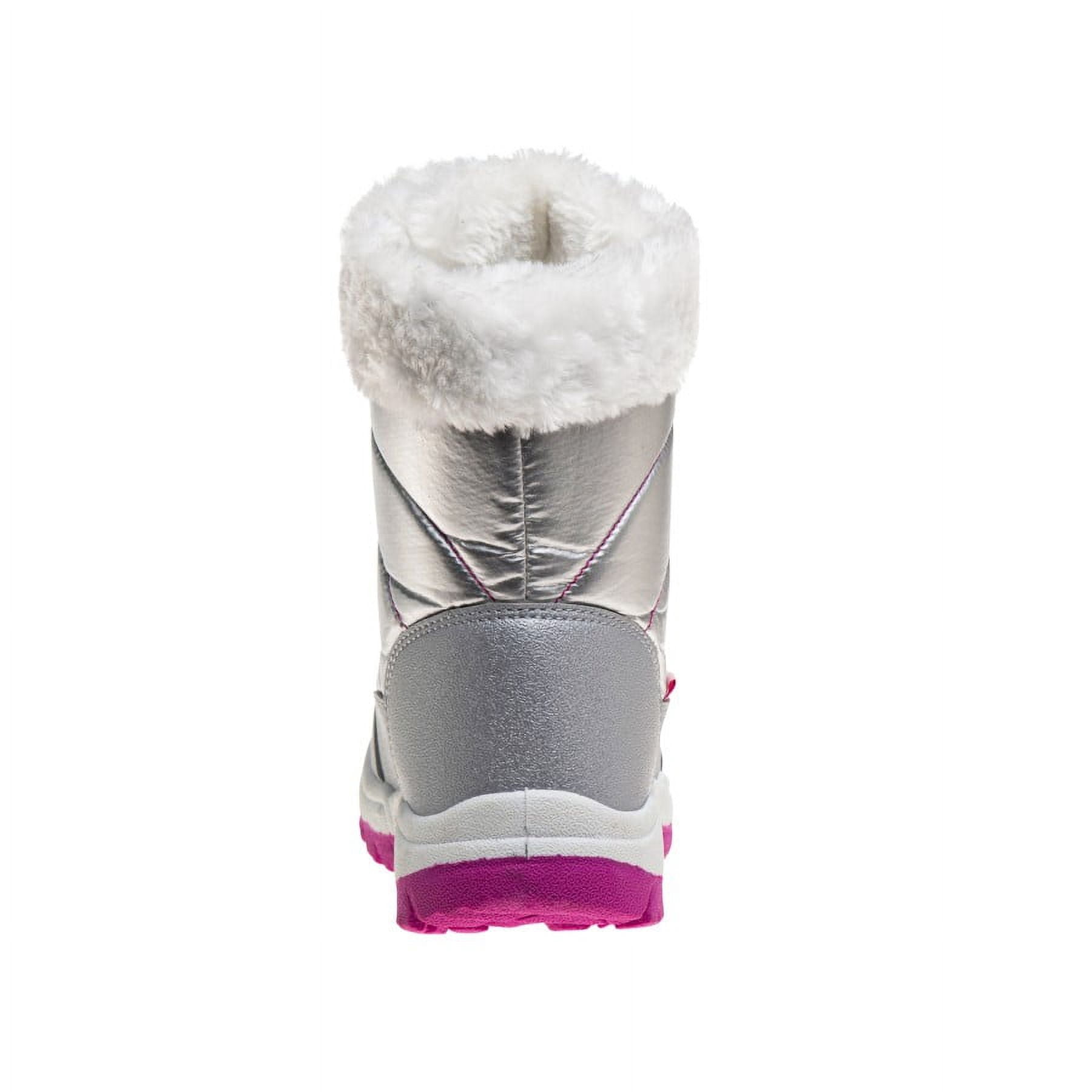 Rugged Bear Little Kids  Girls Snow Boots  , Silver, 9