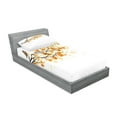 thumbnail image 2 of Ambesonne Forest Fitted Sheet & Pillow Sham Set, Flying Birds and Leaves, Twin, Yellow and Cream, 2 of 2