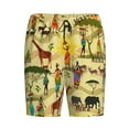 thumbnail image 4 of Fotbe Ethnic African Pajama Shorts for Men, Men's Pajama Bottoms, Sleepwear,Short Pajama Pants-3X-Large, 4 of 9
