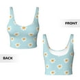 thumbnail image 4 of Yiaed Daisies Flowers Print Ladies Waistcoat Women Sports Vest Vest Sports Women Sports Top Yoga Vest for women-X-Large, 4 of 8