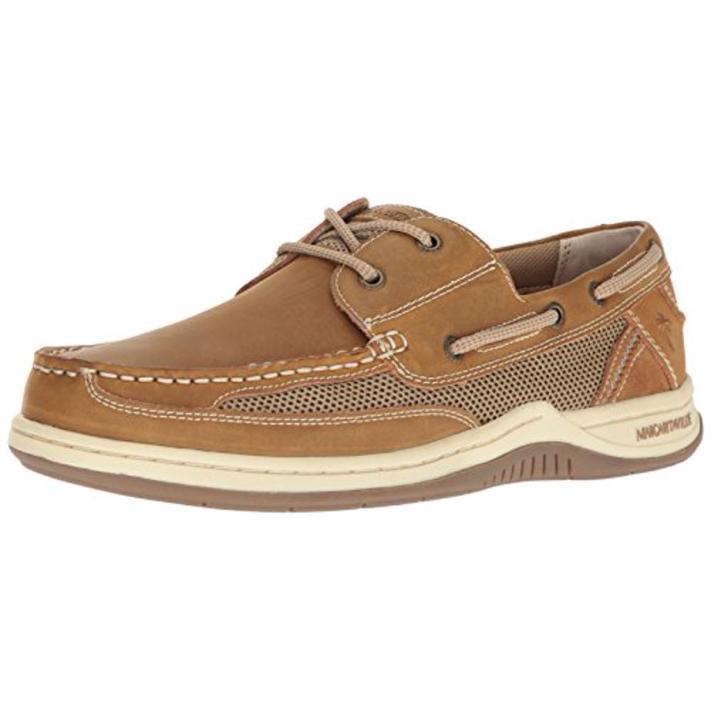 Margaritaville Margaritaville Men's Anchor Lace Boat Shoe, Light tan, 9 M US