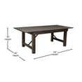 thumbnail image 3 of HERCULES 7' x 40" Rectangular Antique Rustic Mahogany Solid Pine Folding Farm Table, 3 of 10