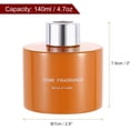 thumbnail image 2 of HARFINGTON 4pcs Empty Glass Diffuser Bottle 140ml/4.7oz Refillable Fragrance Accessories Aromatherapy Jar Container for Replacement Reed Diffuser DIY Home Bathroom Orange with Silver Tone Cap, 2 of 6