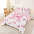 thumbnail image 2 of Erosebridal Dreamy Princess Style Full Size Comforter Sets,Pink Bowtie Monogrammed H Bedding Sets For Princess, Reversible 3-Piece, 2 of 7