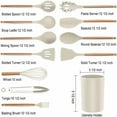 thumbnail image 2 of 33 Pcs Cooking Utensils Set, Silicone Kitchen Gadgets Utensil Set with Wooden Handle Non-Stick Silicone Cooking Utensils Spatula Set with Holder, 2 of 8