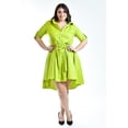 thumbnail image 1 of Vestido asimetrico Roman Fashion /Tallas Extras, 9514 (Lima) verde lima 38, 1 of 7