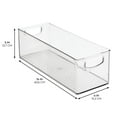 thumbnail image 3 of iDesign Recycled Plastic Stackable Storage Bin with Handles - Clear, 3 of 5