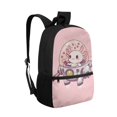 thumbnail image 2 of HUIACONG Pink Space Axolotl Backpack for Daily School Use Multi Compartment Wear‑Resistant Large Capacity for Elementary Middle School Kids, 2 of 6