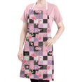 thumbnail image 5 of Pioneer Flower Floral Print Pattern Apron for Women and Men, Cotton Linen Waterproof with Pockets, Adjustable, 33x27 Inch for Kitchen, Gardening, BBQ, Salon, 5 of 6