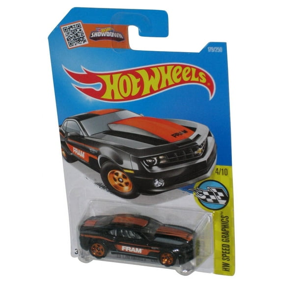 Hot Wheels HW Speed Graphics 4/10 (2015) Black '13 Chevrolet Copo Camaro Toy Car 179/250