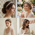 thumbnail image 3 of MIALLO Luxury Gold Flower Crystal Headband, Fashion Marquise Zircon Hairband for Prom, Party and Daily Wear, 3 of 8