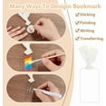 thumbnail image 4 of 1set 24pcs Rectangle Acrylic Blank Name Cards with 1 Roll Polyester Frayed Ribbons Mixed color 90x45x1.8mm Hole: 3x13.5mm, 4 of 6
