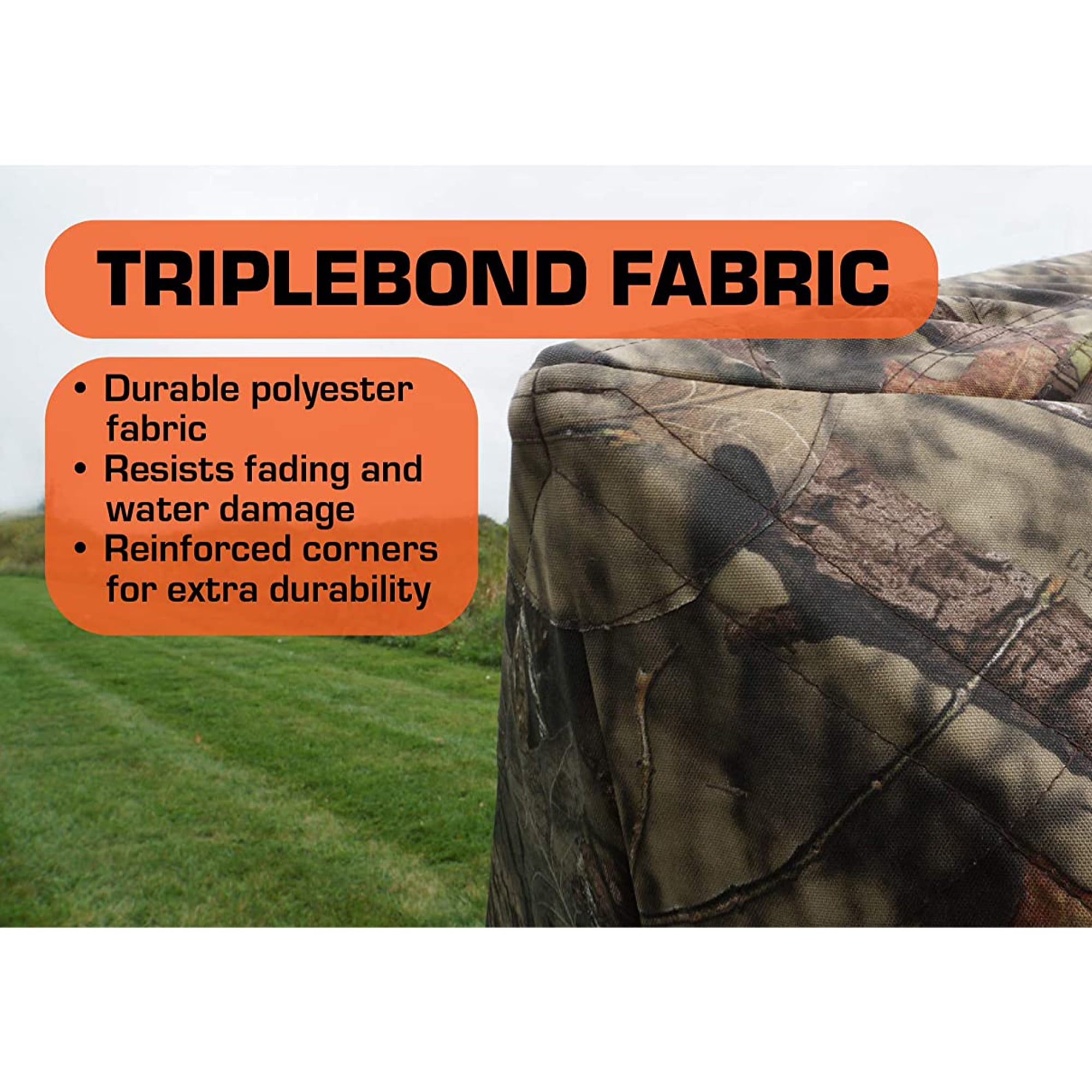 Rhino Blinds R150 Durable 3 Person Outside Game Hunting Ground Blind, Mossy Oak