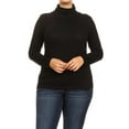 thumbnail image 2 of Women's Plus Size Long Sleeve Turtleneck Sweater Tops(Pack of 2), 2 of 5