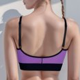 thumbnail image 6 of idosla Women's Sports Bra Sexy Open Back Padded Adjustable Strappy Yoga Bra Low Impact Crop Workout Gym Top (Light Purple, L), 6 of 6