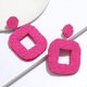 thumbnail image 3 of Pendientes colgantes con cuentas Pendientes llamativos cuadrados con cuentas envueltos en alambre bohemio crean piezas llamativas, 3 of 5