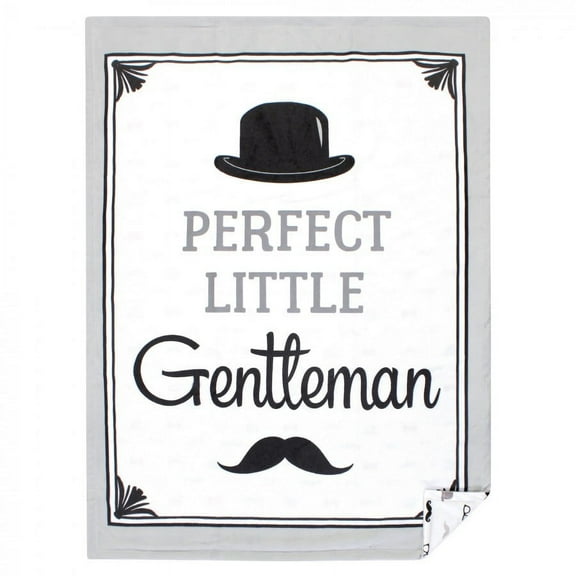 Hudson Baby Infant Boy Plush Mink Blanket, Perfect Gentlemen, One Size