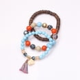 thumbnail image 6 of 3Pcs Tassel Wooden Beads Resin Combination Bracelet Gift Jewelry Accessories, 6 of 7