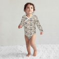 thumbnail image 4 of Xecao Compass And Mountains In Bicycle Wheels Print Baby unisex-baby Cotton Long-sleeve Bodysuits-18 Months, 4 of 6