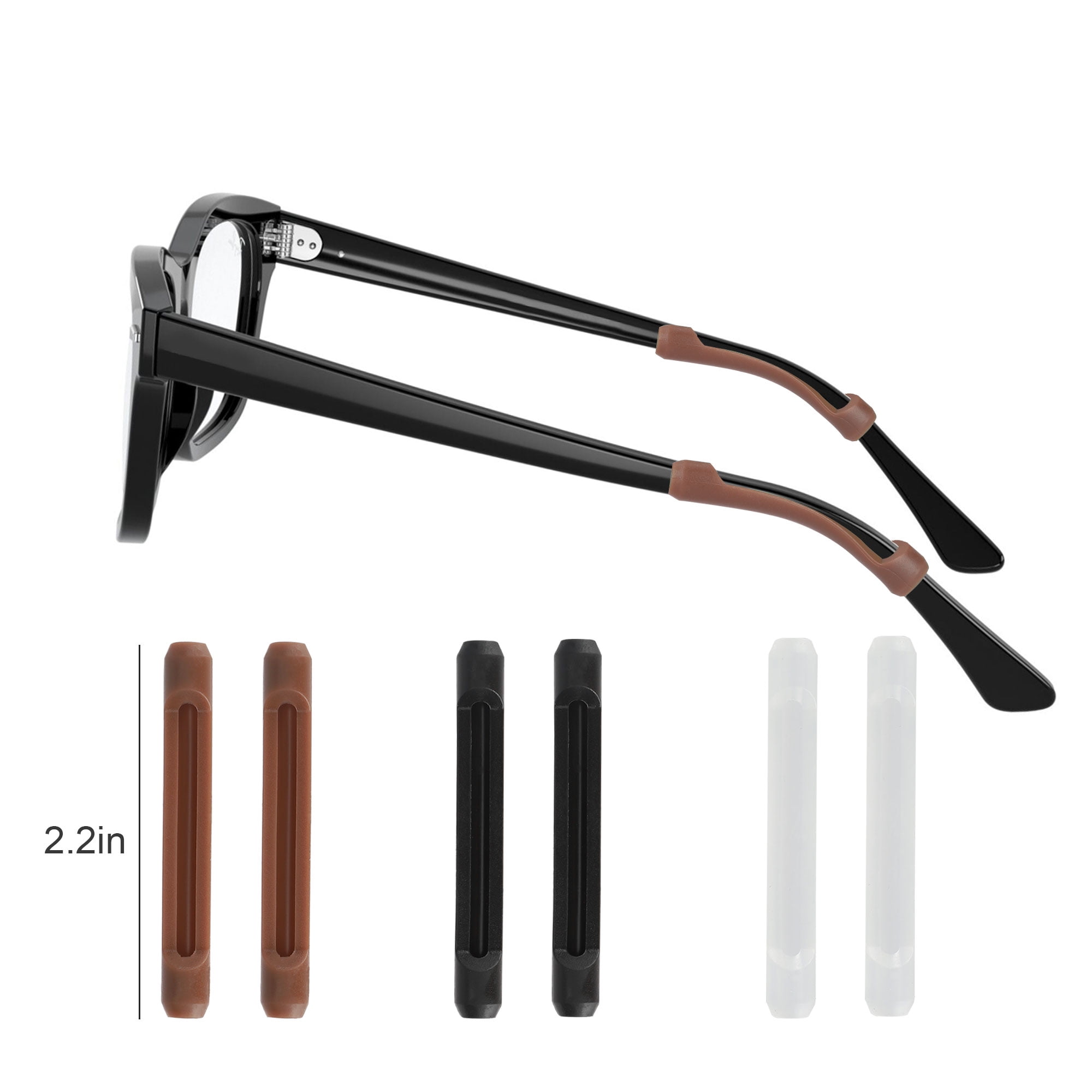 12pairs Silicone Glasses Temple Holders, TSV Anti-Slip Eyeglasses Ear Grip Hooks, Eyewear Retainers and Temple Tips