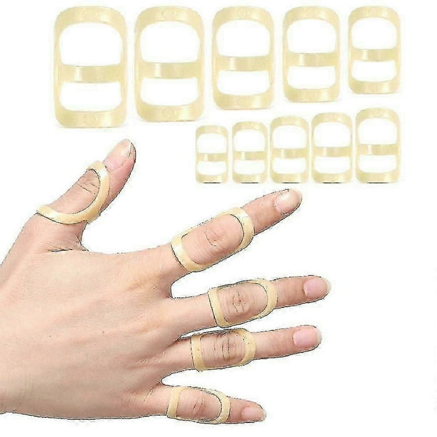 piezas de férula para dedo, fijador de dedo, manguito de fijación, protección de soporte articular ovalado, 8 Tw