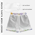thumbnail image 3 of FORMRS Boys Swim Trunks Quick Dry Mesh Liner Boardshorts Sizes XS-XL, Purple Easter Eggs, 3 of 7