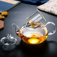 thumbnail image 3 of Glass Teapot 800ml With Infuser +Teapot Warmer with Stainless Steel Plate, 3 of 9