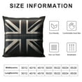 thumbnail image 5 of BCIIG Union Jack Throw Pillow United Kingdom Flag Geometric Pattern Black and White Cotton Linen Square Cushion Cover Standard Pillowcase 18x18 Inch for Home Decorative Bedroom/Living Room/Car, 5 of 5