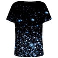 thumbnail image 5 of Dyegold Summer Tops for Women 2023 Trendy, Womens Summer Tops Dressy Casual Geometric Print Vintage Tshirt Square Neck Short Sleeve Split Button ​Blouses Tunic, 5 of 5