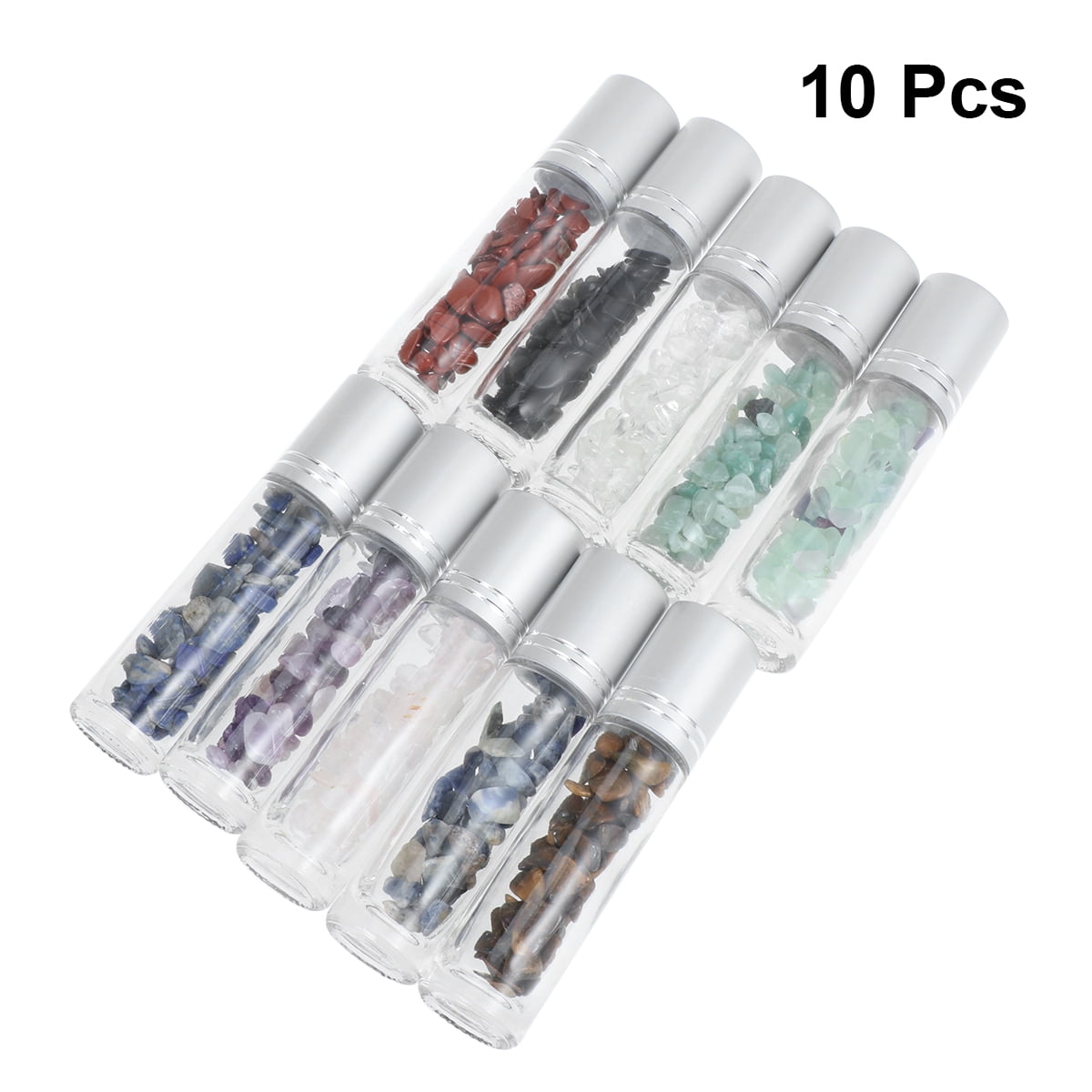 FOMIYES Refillable Roller Roll Bottles Glass Assorted Color 10Pcs