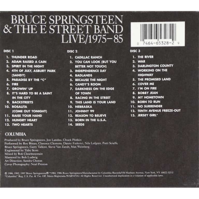 Bruce Springsteen - Live 1975-85 (3 Cd's In Double Jewel Case