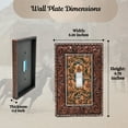 thumbnail image 3 of Western Cowboy Tooled Leather Design Resin Single Toggle Switch Plate - Faux Leather Look Decorative Light Switch Cover for Rustic Ranch Cowboy Home Décor Enthusiasts, 3 of 7