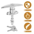 thumbnail image 3 of unbranded T Handle Lock Plata De Aleación Para Puertas De Con Llaves Seguro Y Duradero, 3 of 6
