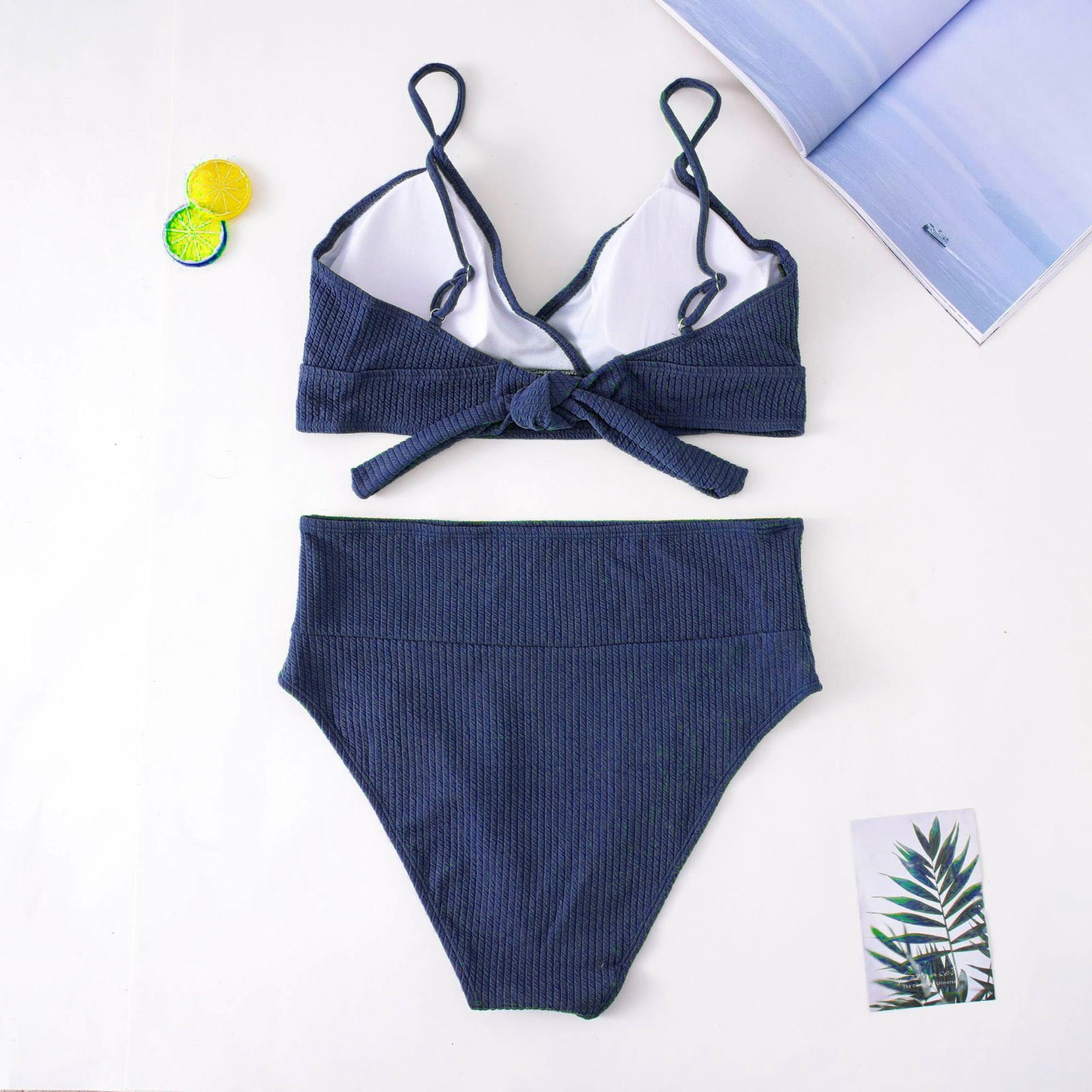 Gubotare Swimsuit Women Women Thong Bikini Set Cheeky Halter