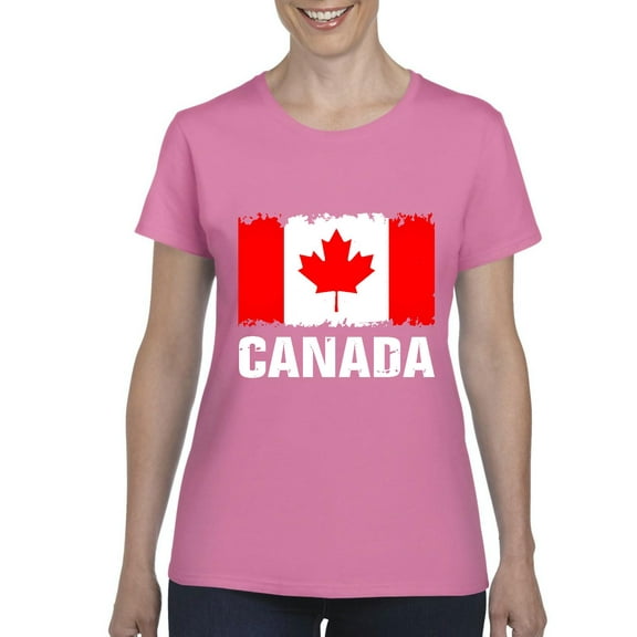 MmF - Women's T-Shirt Short Sleeve, up to Women Size 3XL - Canada Flag