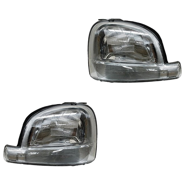 Par de Faros TYC Kangoo 2004 A 2008 Con Cuarto Blanco