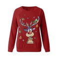 thumbnail image 4 of Pntutb Navidad moda mujer Casual manga larga impreso señoras sudaderas tops Pntutb Pntutb-6319, 4 of 8