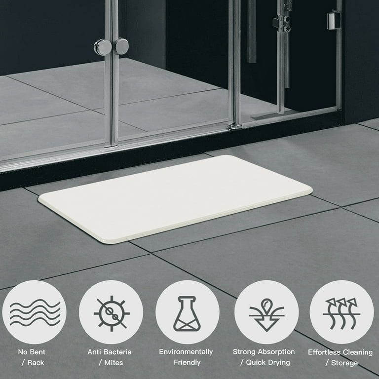 Bath Stone Mat Non-Slip Super Absorbent Floor Mat Fast Drying Fit Underdoor  Diat