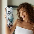 thumbnail image 2 of Leopard Tumbler with Handle 40oz Stainless Steel Insulated Leopard Print Water Bottle Cup Leopard Gifts for Women Men, 2 of 5