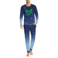 thumbnail image 3 of Renewold Christmas Pajama Family Matching Set Men Casual PJs Nightwear Comfort Blue Athletic Clothing Thermal Loose Fitting Pullover Tops Lounge Wear Size 5XL, 3 of 5