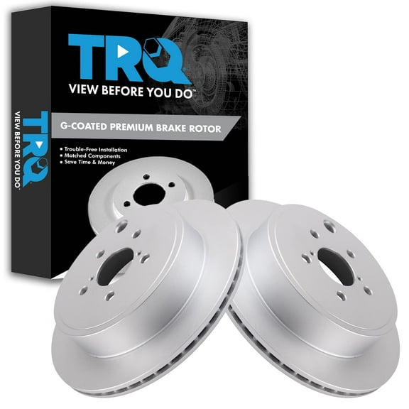 TRQ Rear Brake Rotors Set Vented Premium G-Coated Fits Select 2013-2016 Scion FR-S 2013-2023 Subaru BRZ 2010-2014 Legacy Outback 2017-2020 Toyota 86
