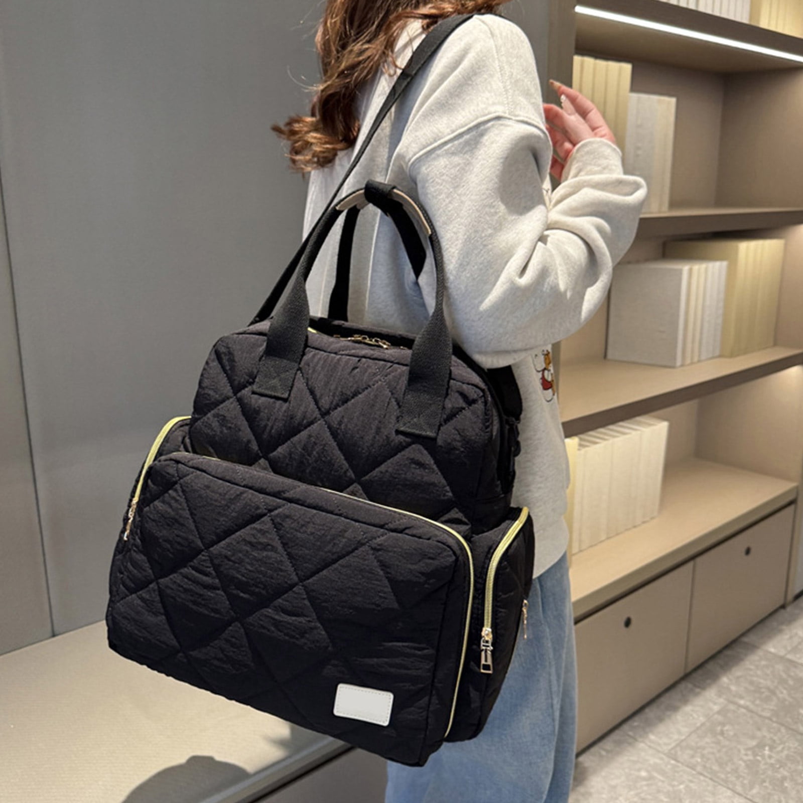 Diaper Bag Backpack Handbag Mom Bag Multi Compartment Travel Bag for Women Splashproof Large Capacity Shoulder Bags