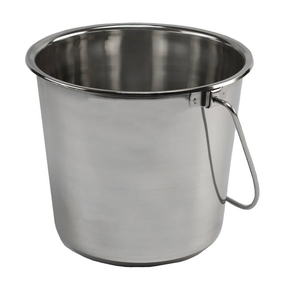 GRIP 4 Gallon Stainless Steel Bucket for Pets, Cleaning, Food Prep